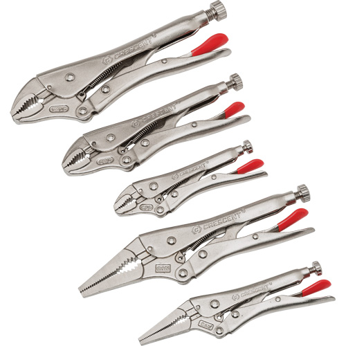 Jeu de pinces verrouillables courb&eacute;es & &agrave; bec long 5 mcx, 14-1/2" lo Chandler Sales