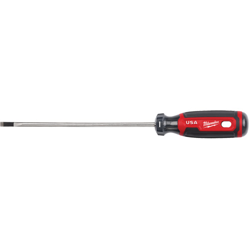 Cabinet Screwdriver, 3/16" Tip, Round, 254 mm L, Cushion Grip Handle Chandler Sales