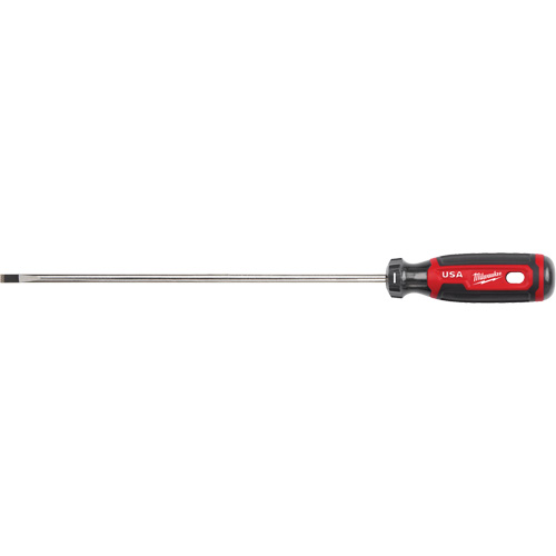 Cabinet Screwdriver, 1/4" Tip, Round, 363 mm L, Cushion Grip Handle Chandler Sales