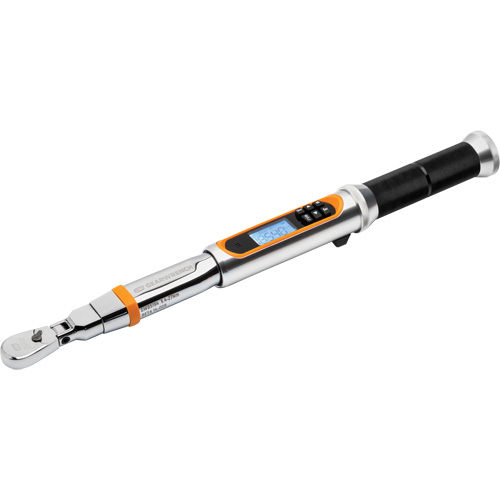 Cl&eacute; dynamom&eacute;trique &agrave; t&ecirc;te flexible 120XP avec angle, &eacute;lectronique, Entraînement 1/4" carr&eacute;, 24 - 240 lb-po Chandler Sales