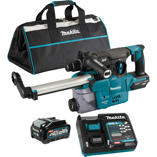 XGT Brushless Cordless SDS-Plus Rotary Hammer with DX10 Dust Extraction Attachment, 40 V, 1-3/16", 3 ft-lbs, 0-840 RPM Chandler Sales