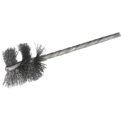 Ensemble de brosses internes &agrave; fils m&eacute;talliques ondul&eacute;s HeliTuf, 1-1/8" dia. x 1" l, 3-1/2" longueur hors tout Chandler Sales