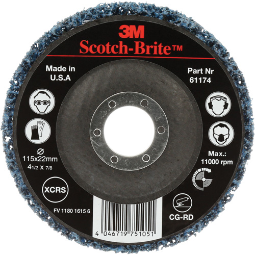 Disque de nettoyage et de d&eacute;capage Scotch-Brite, 4-1/2" dia., Grain Extra grossier, Carbure de silicium Chandler Sales