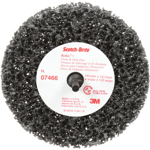 Scotch-Brite Roloc Clean and Strip Disc, 4" Dia., Extra Coarse Grit, Silicon Carbide Chandler Sales