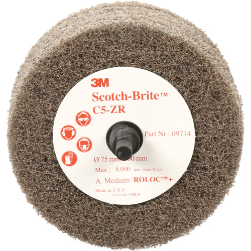 Disque de tronçonnage et de polissage Scotch-Brite, 75 mm x 30 mm, Arbre de 20 mm, Oxyde d'aluminium, 7500 Tr/min Chandler Sales