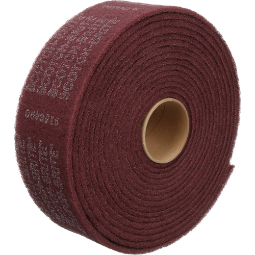 Ruban de nettoyage et de finition Scotch-Brite, Moyen, Oxyde d'aluminium, 4" la x 30' lo Chandler Sales