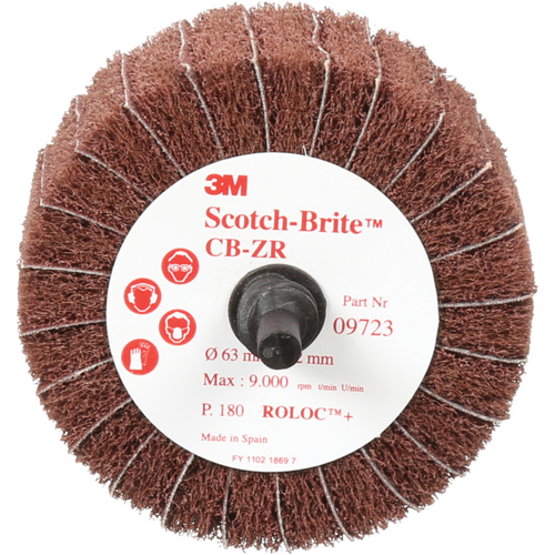 Scotch-Brite Combi-Wheel, 2-1/2" Dia., 180 Grit, Aluminum Oxide Chandler Sales