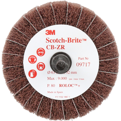 Scotch-Brite Combi-Wheel, 2-1/2" Dia., 80 Grit, Aluminum Oxide Chandler Sales