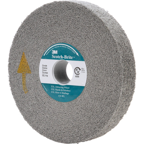 Meule d'&eacute;barbage EXL Scotch-Brite, 6" x 1/2", Arbre de 1" Chandler Sales