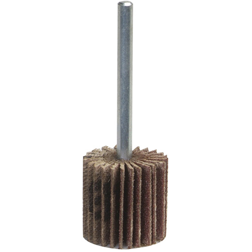 Grind-O-Flex Mini Mounted Flap Wheel, Aluminum Oxide, 60 Grit, 3" x 1/2" x 1/4" Chandler Sales