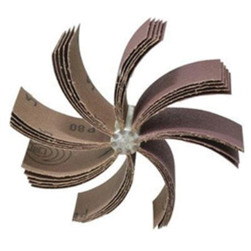 Outil de polissage d'al&eacute;sage &agrave; lamelles ordinaires B-830, Oxyde d'aluminium, Grain 80, 6-3/4" x 1-1/2" Chandler Sales