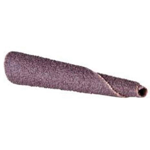Cartouche de bande abrasive conique ALO, 100 Grain, 5/16" dia., Oxyde d'aluminium, 1-1/2" lo, 1/4" Dimension de l'arbre Chandler Sales