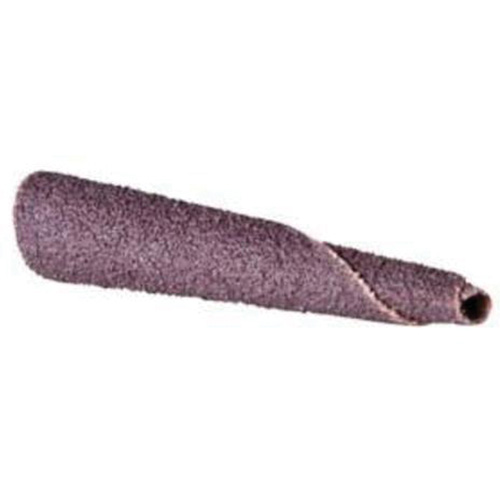Cartouche de bande abrasive conique ALO, 320 Grain, 5/16" dia., Oxyde d'aluminium, 1-1/2" lo, 1/4" Dimension de l'arbre Chandler Sales