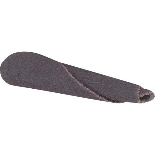 Cartouche de bande abrasive conique ALO, 320 Grain, 3/16" dia., Oxyde d'aluminium, 1" lo, 1/8" Dimension de l'arbre Chandler Sales