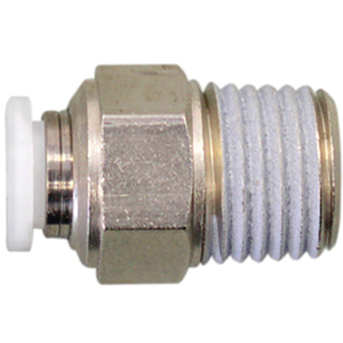 Straight Threaded Connector, 1/4", Brass, NPT Thread Chandler Sales