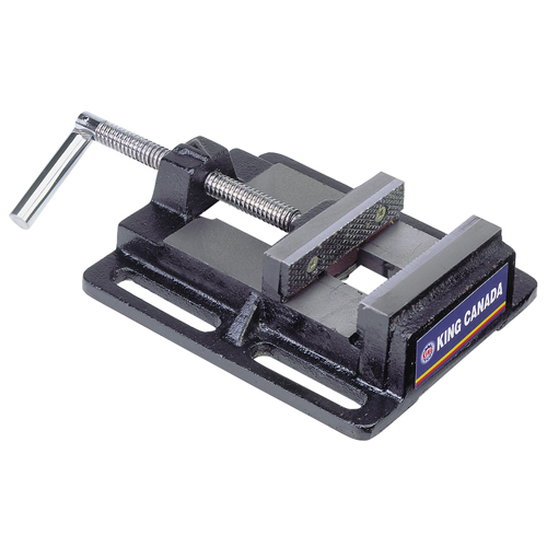 Drill Press Vise, 3" Jaw Width, 0" Throat Depth, Bench Mount Base Chandler Sales