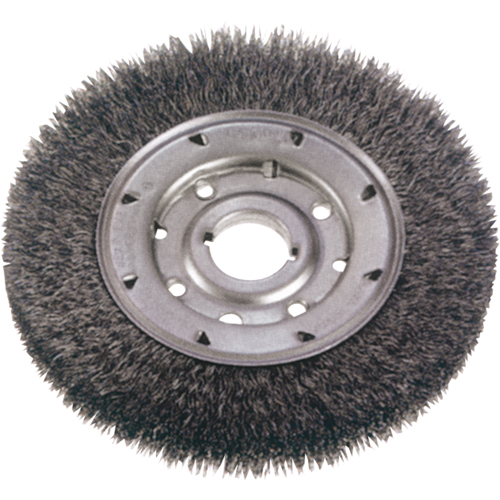 Brosses rotatives &agrave; fils cr&ecirc;p&eacute;s - Face moyenne, 6" dia., Fils 0,0118", Arbre 2" Chandler Sales