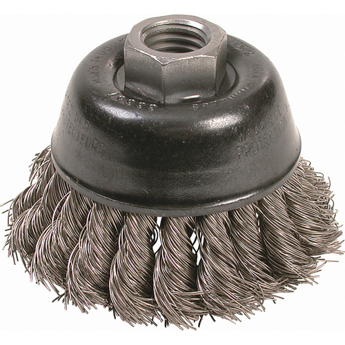 Knot Wire Cup Brushes - High Speed Small Grinder, 2-3/4" Dia. x 5/8"-11 Arbor Chandler Sales