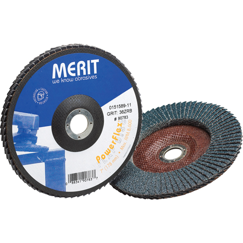 Flap Wheels, 4-1/2" x 7/8", Type 27, 60 Grit, Zirconium Chandler Sales