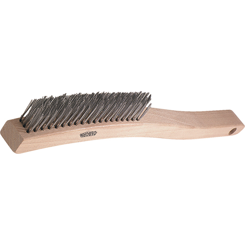 Brosses de grattage &agrave; manche long, garnissage en V, Acier inoxydable, 3 x 19 rangs de fils, Longueur 13-3/4" Chandler Sales