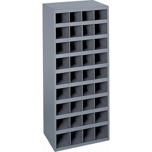 Steel Storage Bin Cabinet, 17-7/8" W x 12" D x 42" H, Grey Chandler Sales