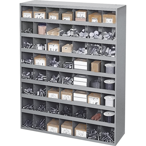 Steel Storage Bin Cabinet, 33-3/4" W x 12" D x 42" H, Grey Chandler Sales