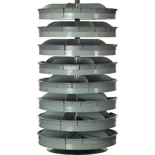 Rotabin&reg; Storage Units, 500 lbs. Capacity per Level, 8 Level, 66" H x 34" Dia. Chandler Sales
