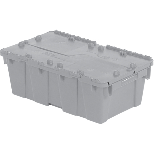 Contenants de distribution Flipak en plastique poly&eacute;thyl&egrave;ne (PE), 19,7" x 11,8" x 7,3", Gris Chandler Sales