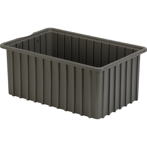 Contenants Divider Box, Poly&eacute;thyl&egrave;ne, 16,5" la x 10,9" p x 7" h, Gris Chandler Sales