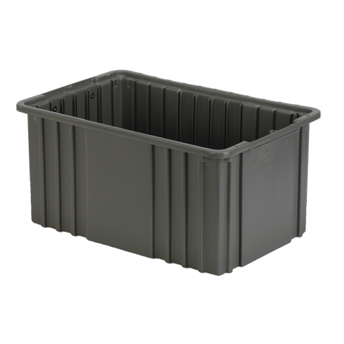 Contenant Divider Box, Poly&eacute;thyl&egrave;ne, 15,5" la x 9,9" p x 8" h, Gris Chandler Sales