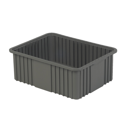 Contenant Divider Box, Poly&eacute;thyl&egrave;ne, 20,9" la x 15,9" p x 8" h, Gris Chandler Sales