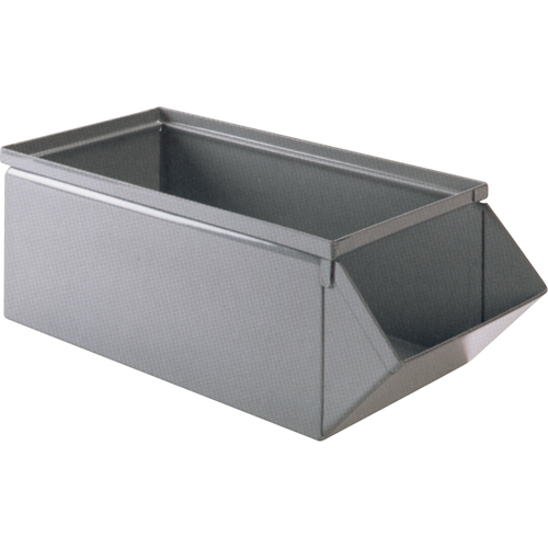Bac en acier, Cap. 100 lb, 15" la x 24" p x 11" h, Bleu Chandler Sales