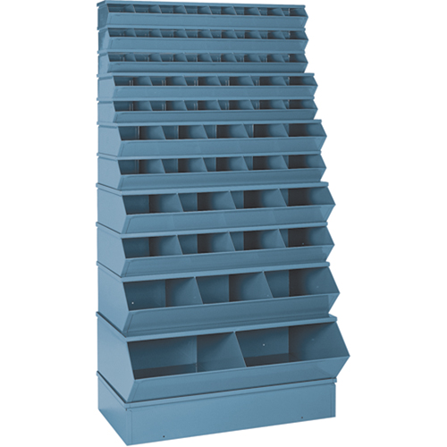 Sectional Bin Units, 100 lbs. Cap., 37" W x 8" D x 4-1/2" H, Blue Chandler Sales