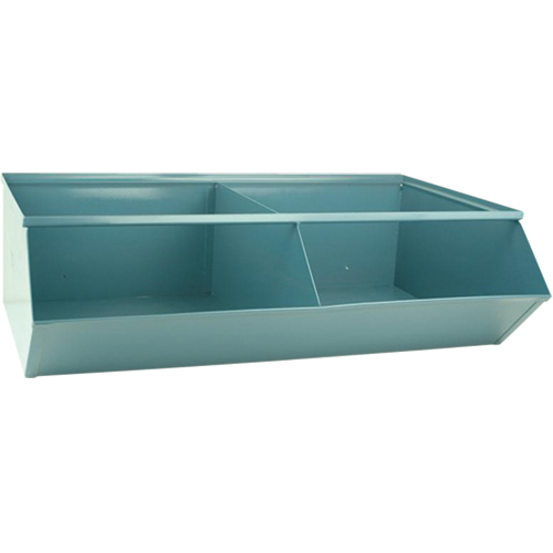 Bacs sectionnels superposables, Cap. 100 lb, 37" la x 24" p x 11" h, Bleu Chandler Sales