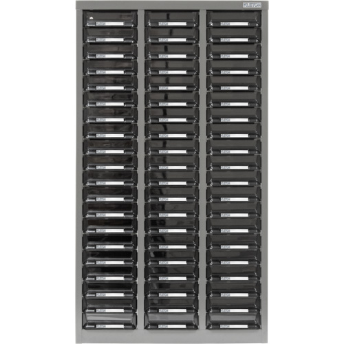 Casiers pour pi&egrave;ces KPC-300, Acier galvanis&eacute;, 60 tiroirs, 21-3/10" x 10-2/5" x 36-9/10", Gris Chandler Sales