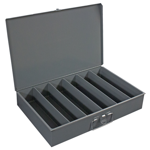 Compartment Steel Scoop Boxes , 18.34" W x 12.16" D x 3.16" H, 6 Vertical Compartments Chandler Sales