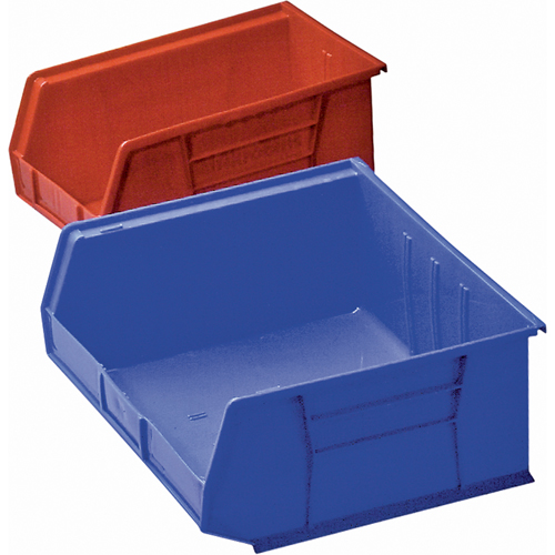 Plastic Bin, 8-1/4" W x 9" H x 18" D, Blue Chandler Sales