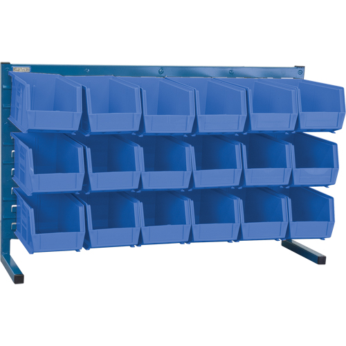 Louvered Rack with Bins, 18 Bins, 8-1/4" W x 36" D x 22" H Chandler Sales