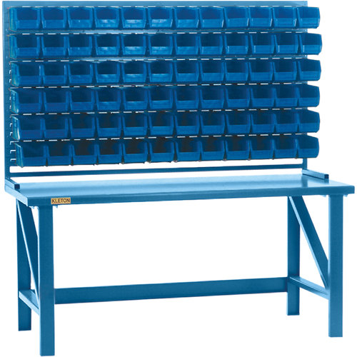 Louvered Rack with Bins, 72 Bins, 72" W x 15" D x 40" H Chandler Sales