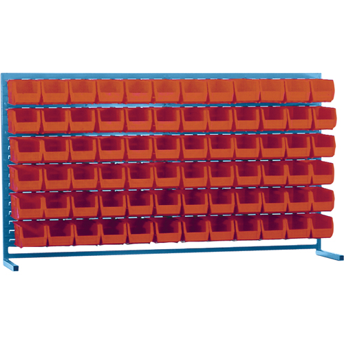 Rayonnage &agrave; persienne avec bacs, 72 bacs, 72" la x 15" p x 40" h Chandler Sales