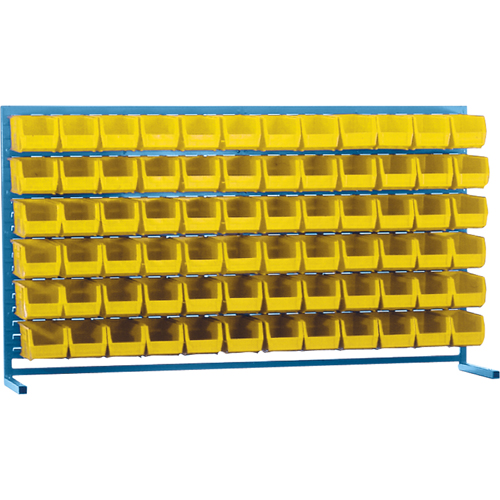 Rayonnage &agrave; persienne avec bacs, 72 bacs, 72" la x 15" p x 40" h Chandler Sales