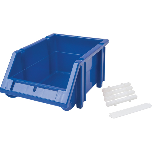 Bac empilable & &agrave; suspendre, 4-13/16" la, 3-3/16" h x 7-1/8" p, Bleu Chandler Sales