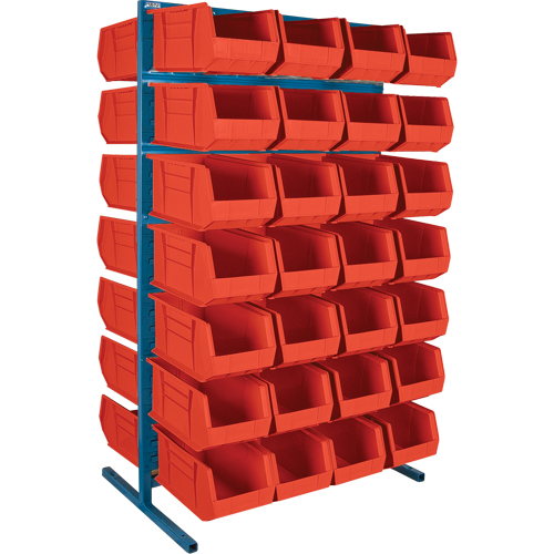 Double-Sided Stationary Bin Rack, 36" W x 24" D x 61" H, 56 Bins Chandler Sales