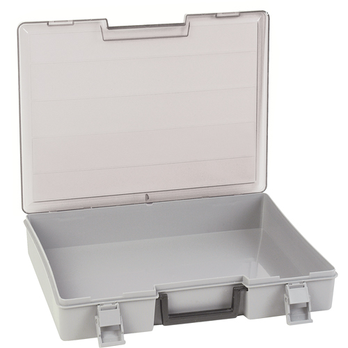 Compartment Case, Plastic, 15-1/2" W x 11-3/4" D x 2-1/2" H, Grey Chandler Sales