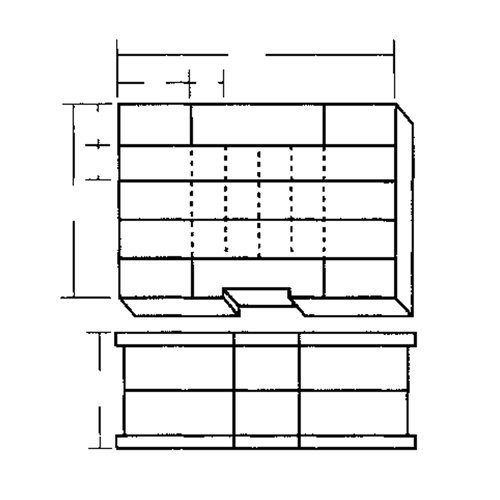 Boîte &agrave; compartiments, Plastique, 48 compartiments, 15-1/2" la x 11-3/4" p, 5" h, Gris Chandler Sales