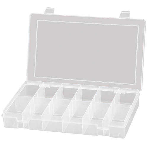 Boîtes &agrave; compartiments compactes en polypropyl&egrave;ne, 11" la x 6-3/4" p x 1-3/4" h, 12 compartiments Chandler Sales