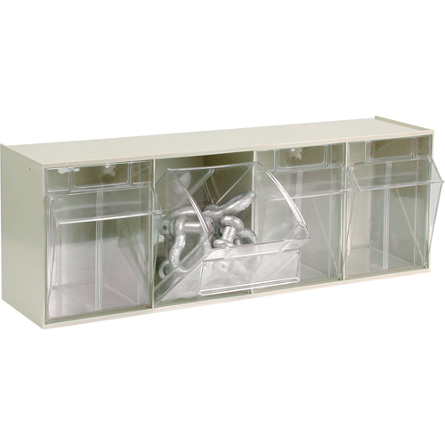 Tip-Out Bins Modular Storage System, 23-5/8" W x 6-5/8" D x 8-1/8" H, 4 Drawers Chandler Sales