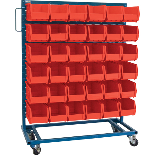 Support mobile pour bacs &agrave; un c&ocirc;t&eacute;, &agrave; un c&ocirc;t&eacute;, 36 bacs, 36" la x 16" p x 46-1/2" h Chandler Sales