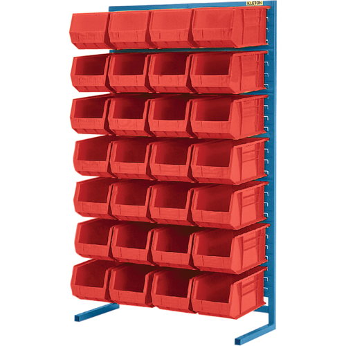 Single-Sided Stationary Bin Rack, 36" W x 12" D x 61" H, 28 Bins Chandler Sales