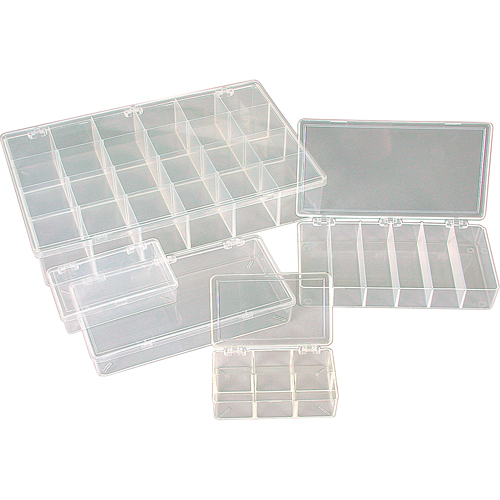 Boîte &agrave; compartiments K-Resin, Plastique, 36 compartiments, 6-9/16" la x 9-5/8" p, 1-1/2" h, Transparent Chandler Sales
